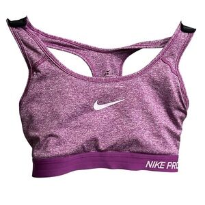 Nike Pro Heathered Purple Sports Bra